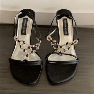 Small heel jeweled sandals